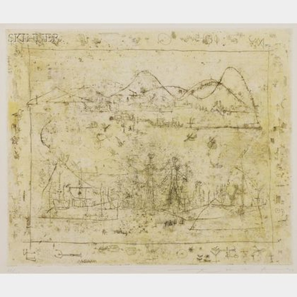 Paysage avec encadrement by Zao Wou-Ki