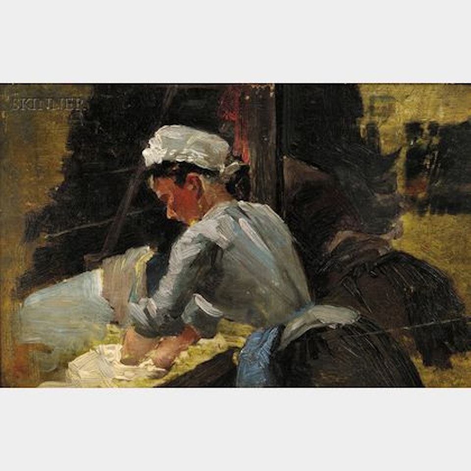 Washerwoman by French School