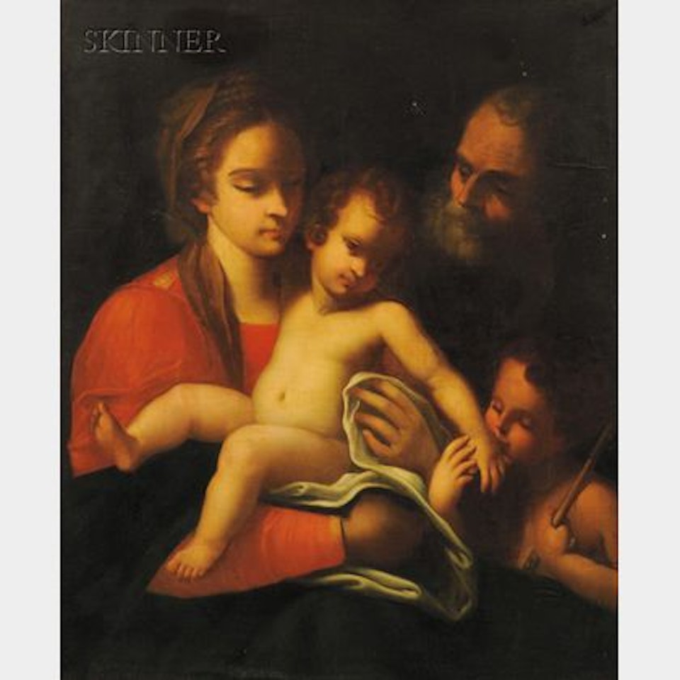 Holy Family with Saint John the Baptist by Italian School
