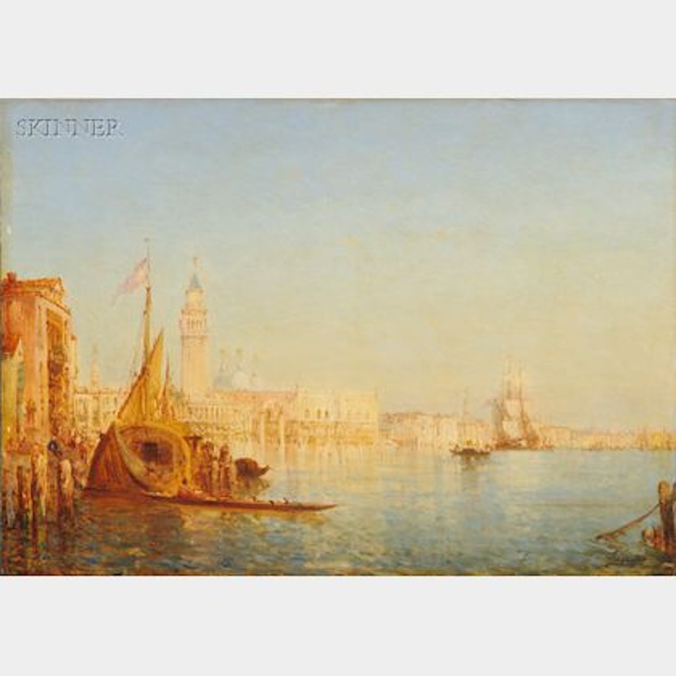 Le Palais des Doges, vu du canal della Grazia by Félix Ziem
