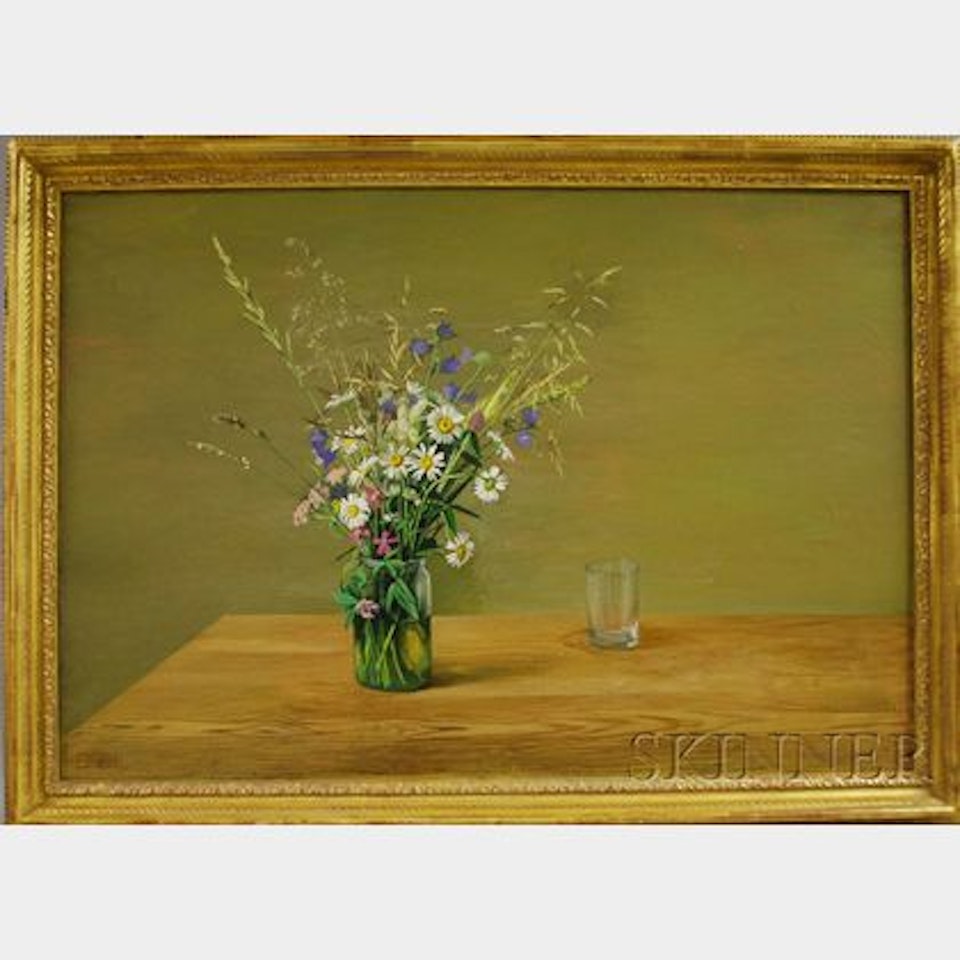 Still Life of Wildflowers by Russian School