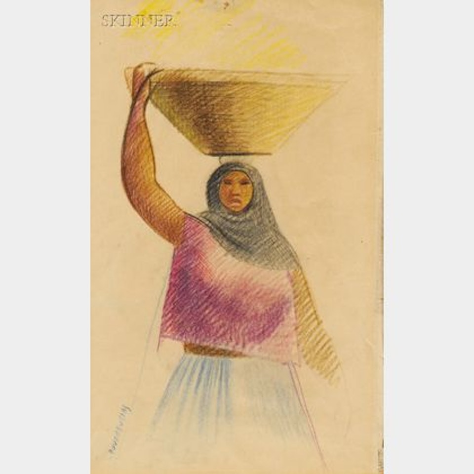 Portrait of a Woman with a Basket by Miguel Covarrubias