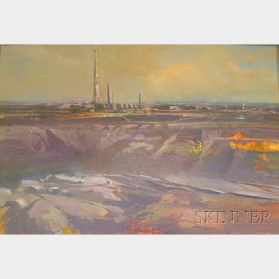 Industrial Landscape by Russian School