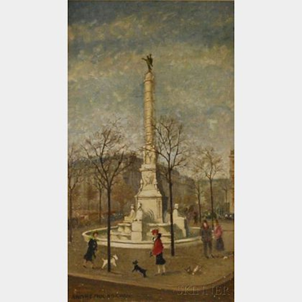 La Fontaine du Palmier, Place du Châtelet, Paris by French School