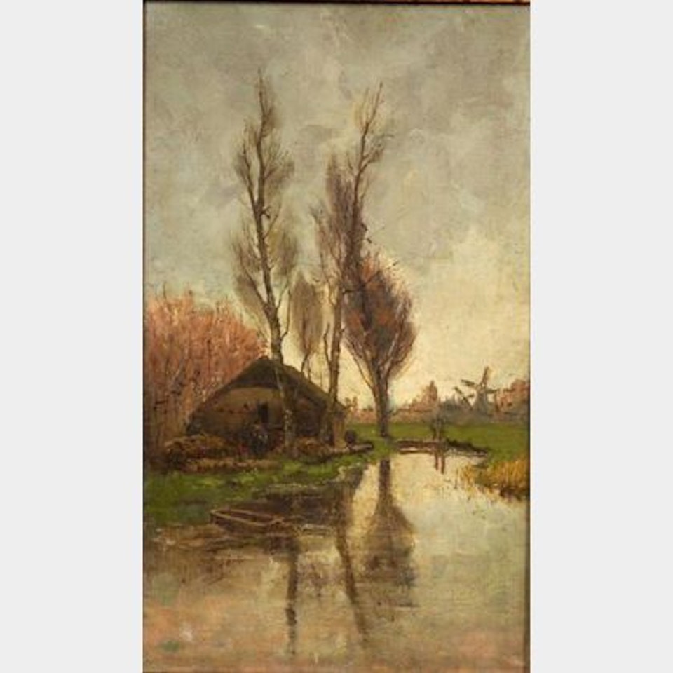 Cottage on a Creek by Dutch School