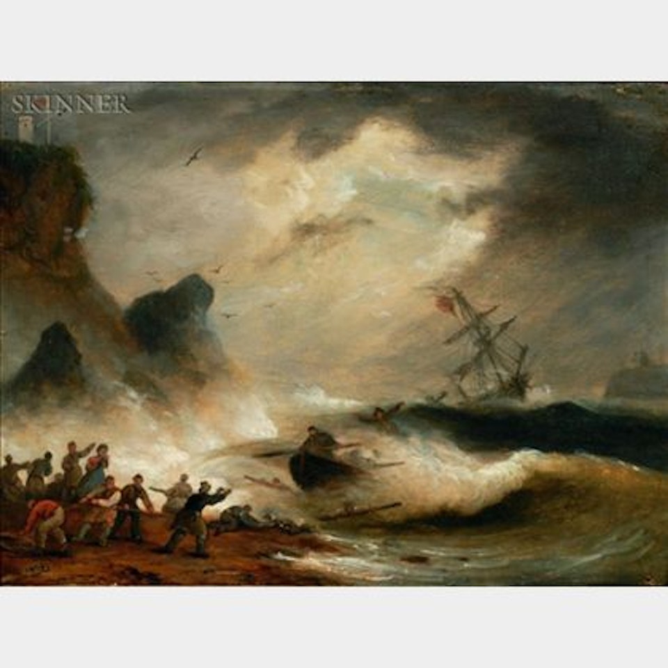 The Wreck of the Brig Warren of Whitehaven... by Thomas Luny