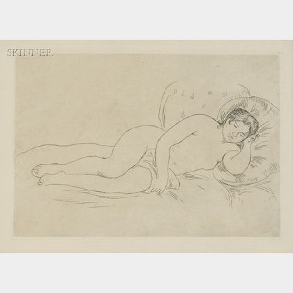 Femme nue couchée, tournée à droite (2e planche) by Pierre-Auguste Renoir