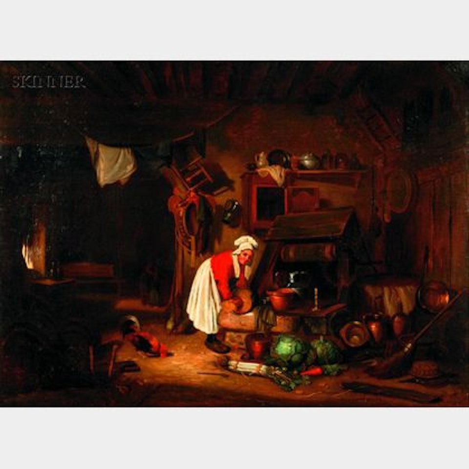 Preparing Dinner by Dutch School