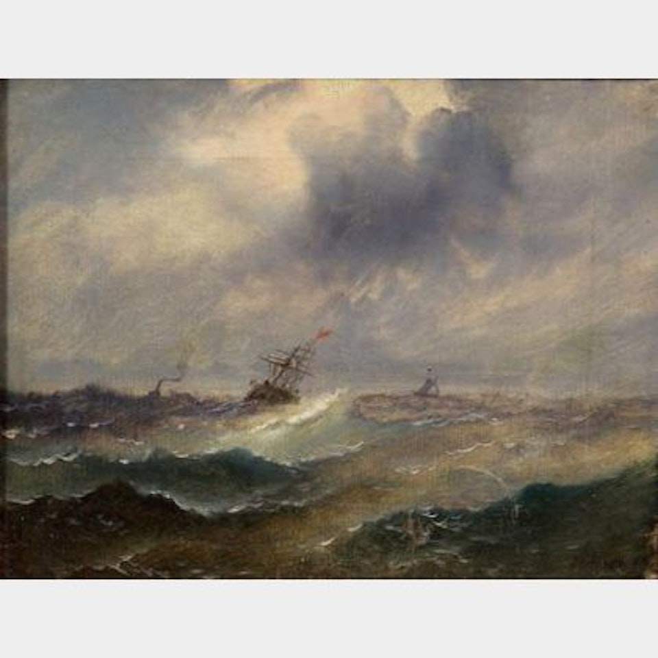 Ship on Rough Seas by Continental School