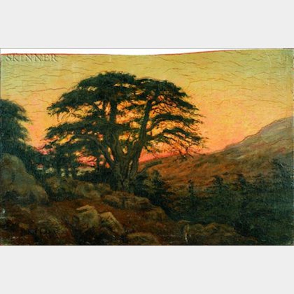 Old Pine, Sunset by Edwin Lord Weeks
