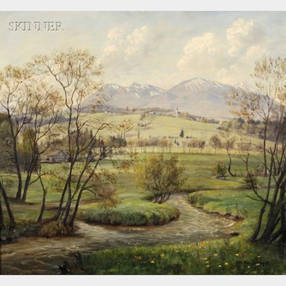 View of the Austrian Alps by Continental School