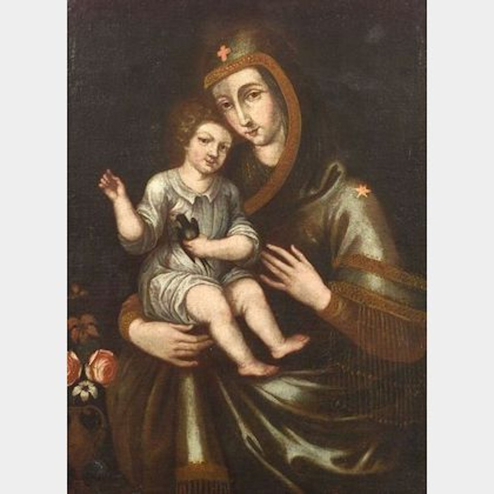 Madonna and Child with Finch by Spanish School