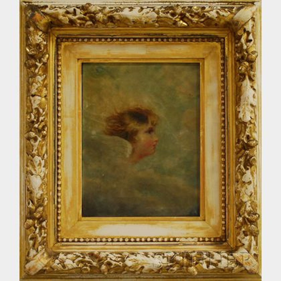 Profile Head of an Angel. by Continental School