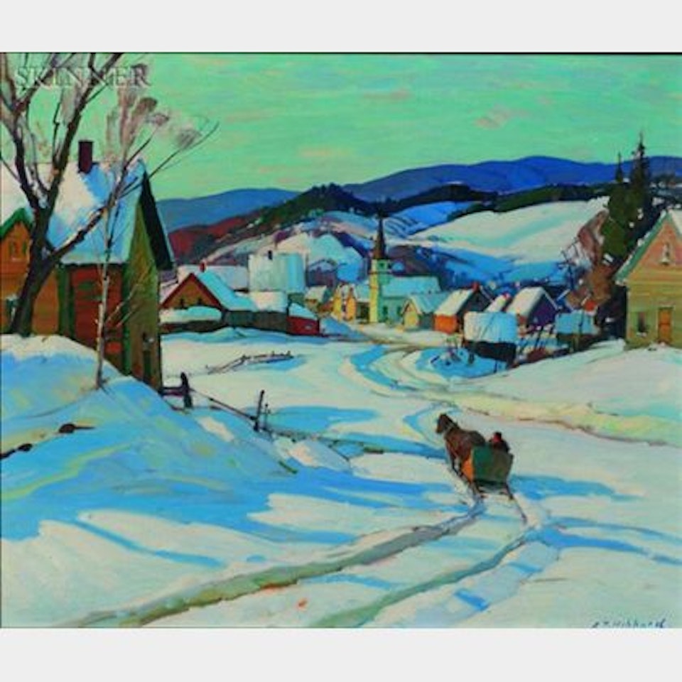 Sleigh Ride into Town by Aldro Thompson Hibbard