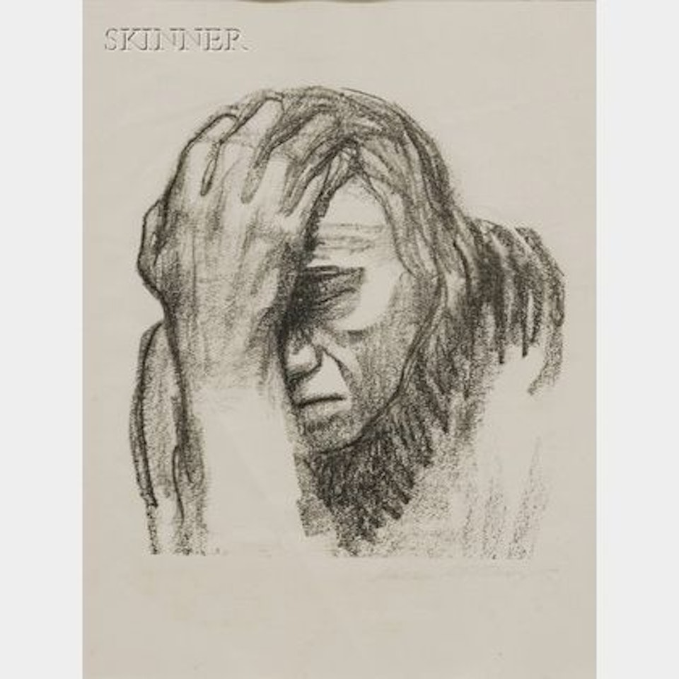 Nachdenkende Frau by Kathe Kollwitz