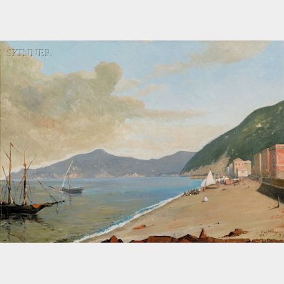 Coastal View/Possibly Bay of Naples by Italian School