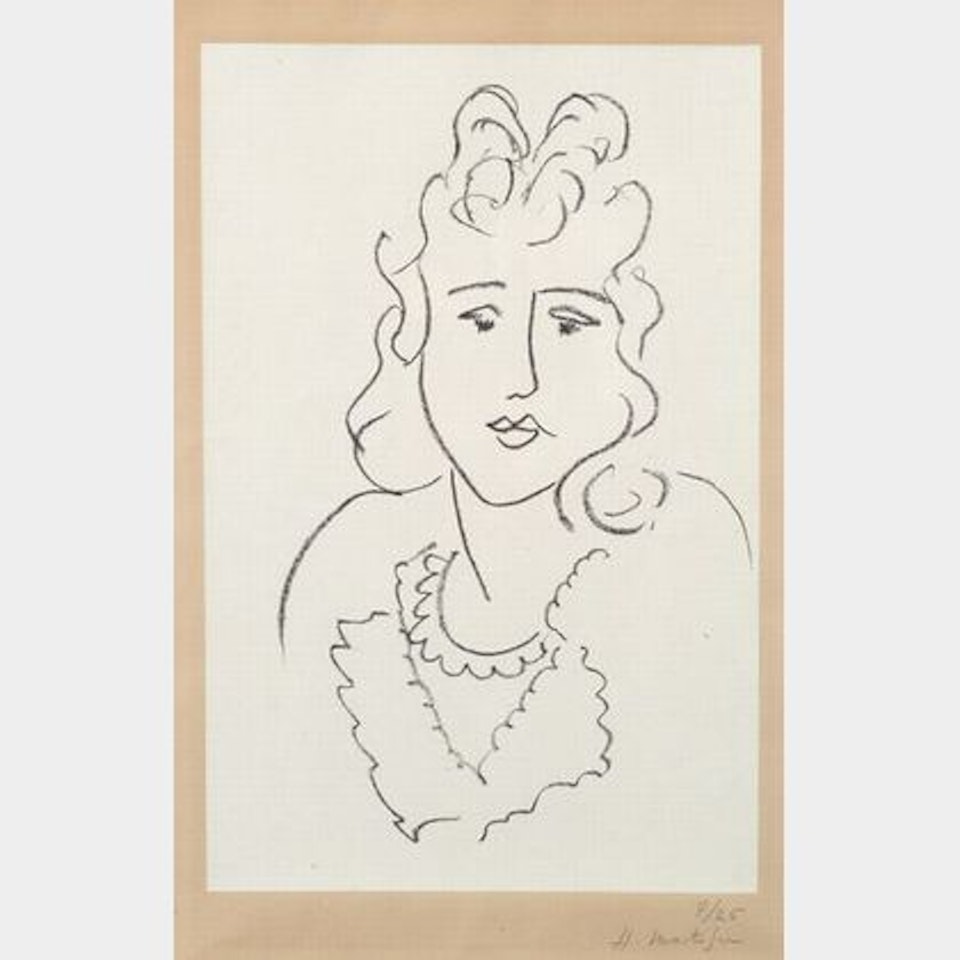 Femme Bust desde POEMS BY CHARLES D'ORLEANS by Henri Matisse