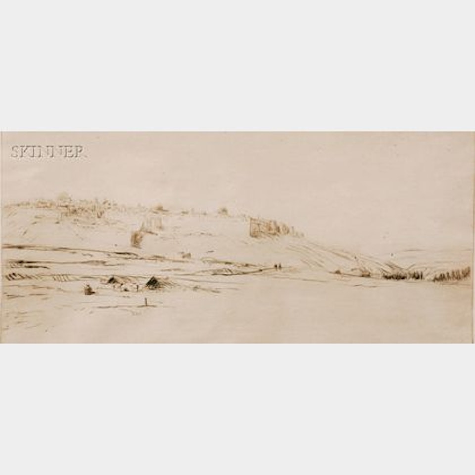 Lot of Two Images: Jerusalem from Olivet, trial proof V; and The Dress Fitting by James Mcbey