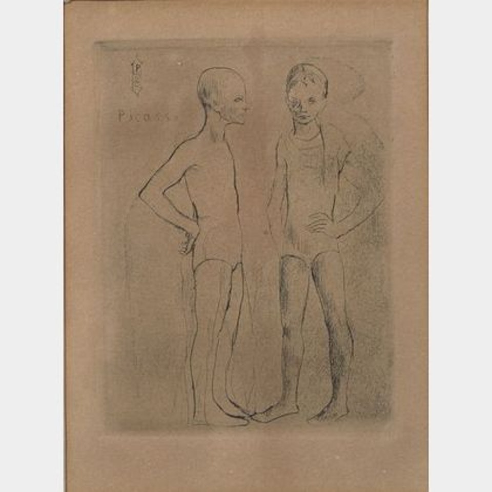 The Two Saltimbanques, from THE CONTINUATION OF THE SALTIMBANQUES by Pablo Picasso