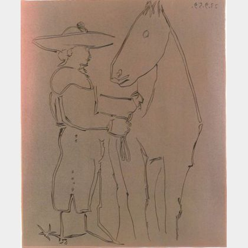 Picador Standing With His Horse by Pablo Picasso