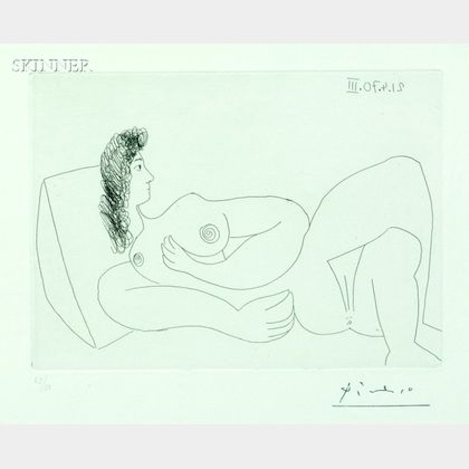 Odalisque au coussin, Plate 40 from the SERIES 156 by Pablo Picasso