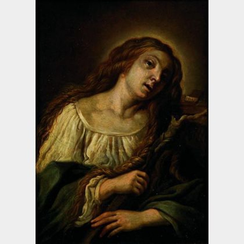 Penitent Magdalene with Crucifix by Italian School