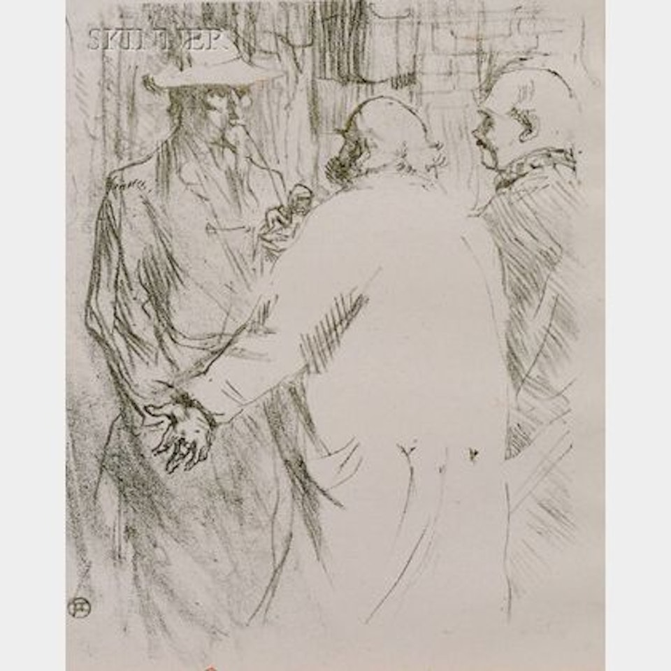 Clémenceau a busk, plate 10 from AU PIED DU SINAI by Henri de Toulouse-Lautrec