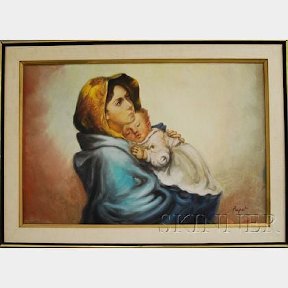Mother Holding a Sleeping Child by Continental School