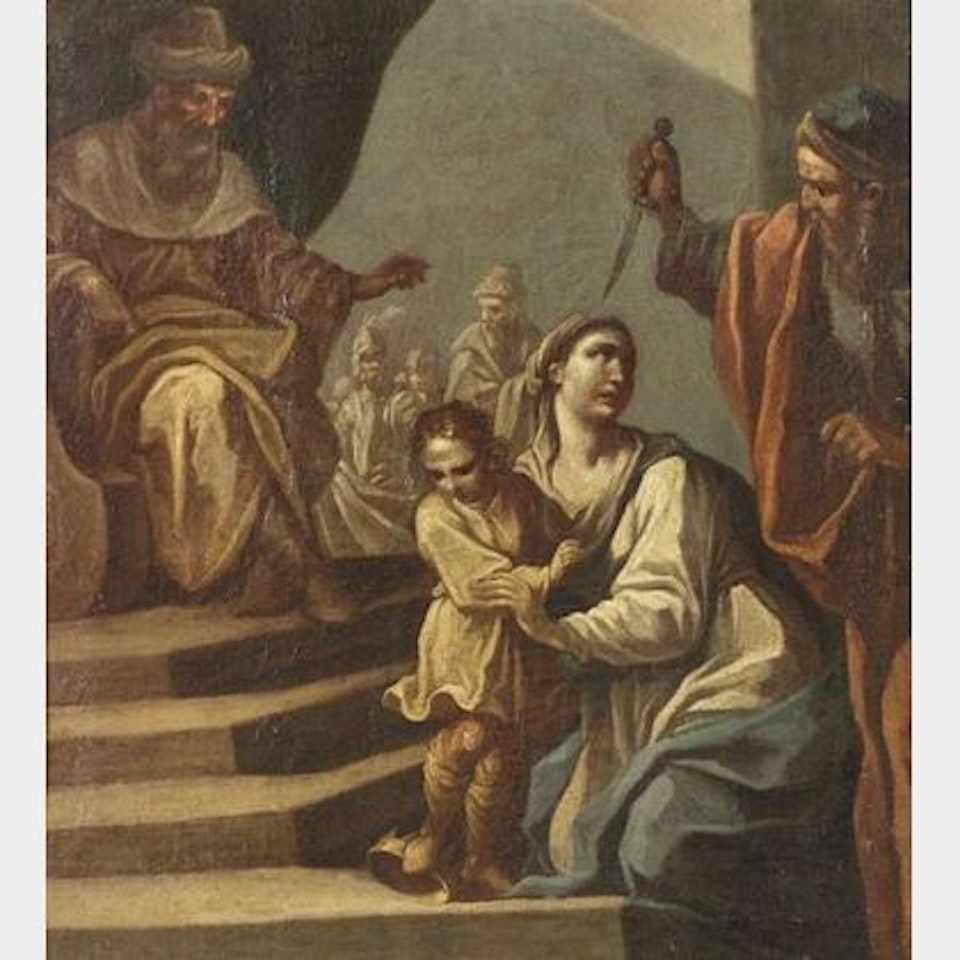 The Infant Moses with Pharaoh"s Crown by Italian School