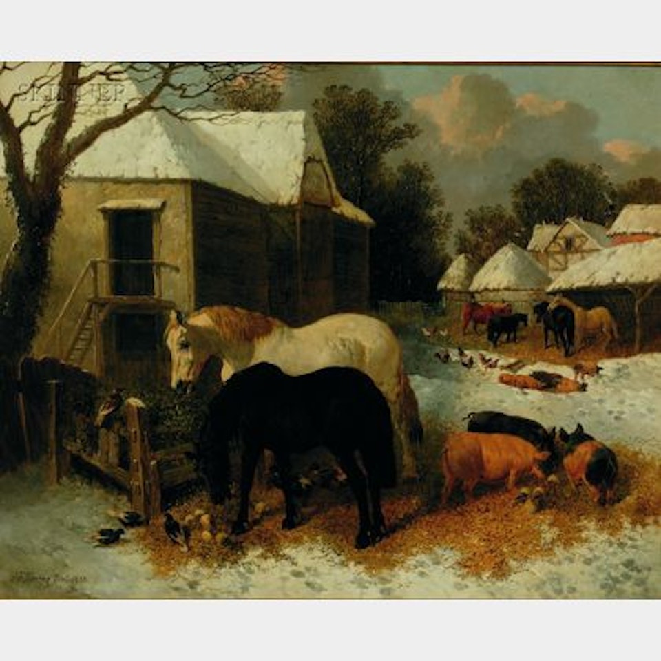 Farm in Winter by John Frederick Herring