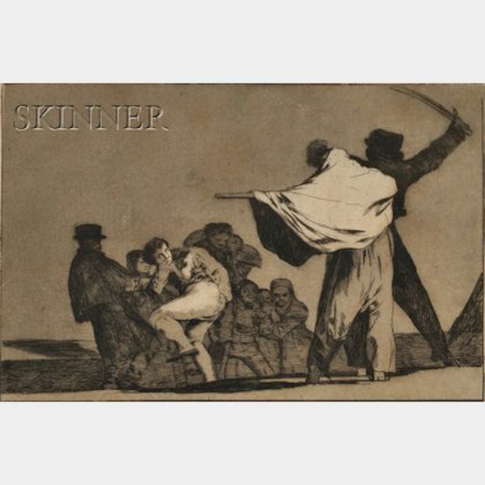 Disparate Conodido (Que Guerrero!) from LOS PROVERBIOS by Francisco José de Goya