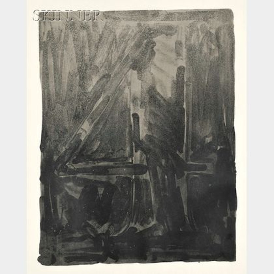 Figure 4 from the BLACK AND WHITE NUMERALS by Jasper Johns