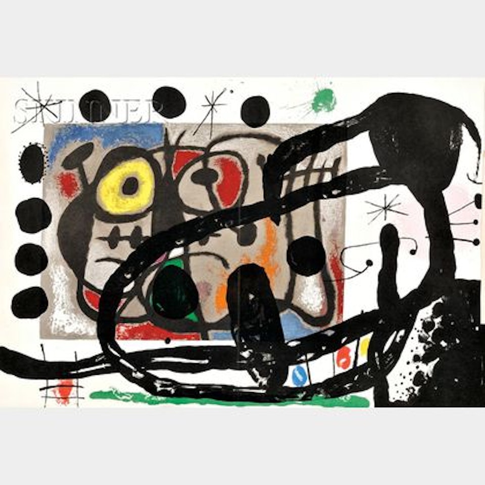 Two Works: Image from DERRIERE LE MIROIR; Image from PEINTURES SUR CARTONS by Joan Miró