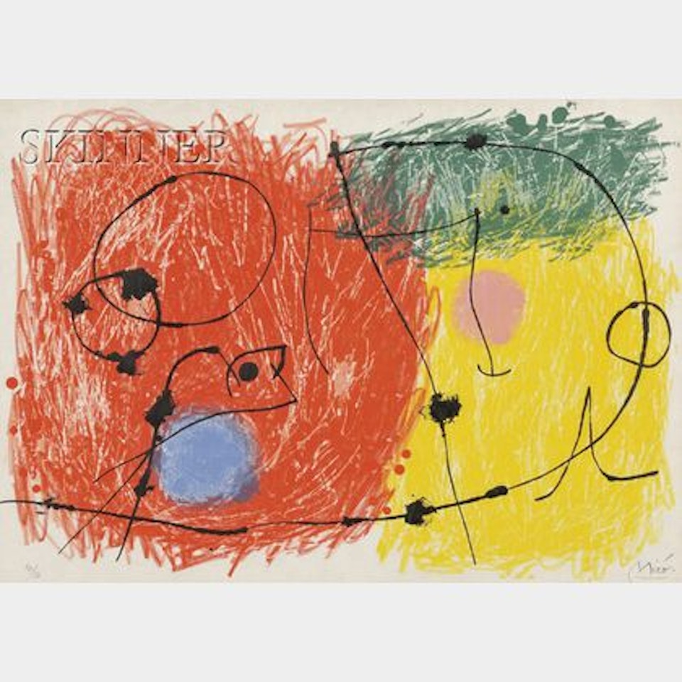 Untitled, plate from LE LÉZARD AUX PLUMES D"OR by Joan Miró