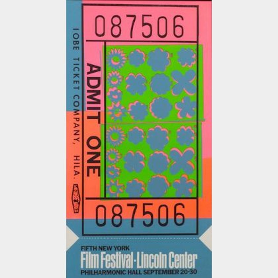 Lincoln Center Ticket by Andy Warhol