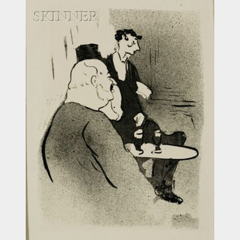 Ducarre Aux Ambassadeurs; plate nine from LE CAFE CONCERT series by Henri de Toulouse-Lautrec