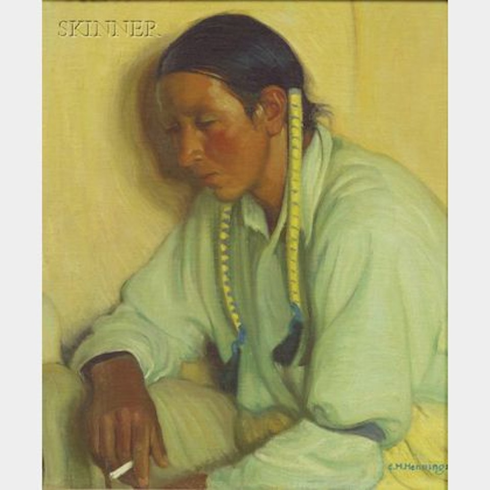 Taos Pueblo Indian by Ernest Martin Hennings