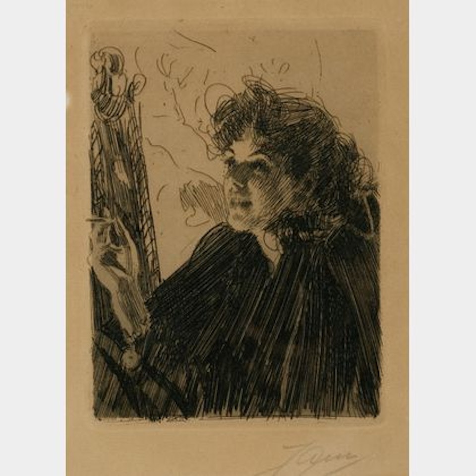 Girl with a Cigarette II by Anders Zorn