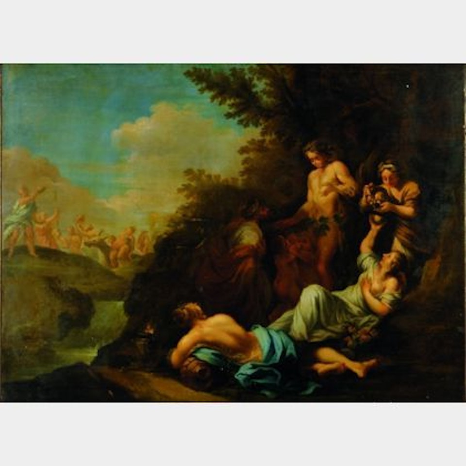 King Midas Kneeling Before Bacchus by Italian School