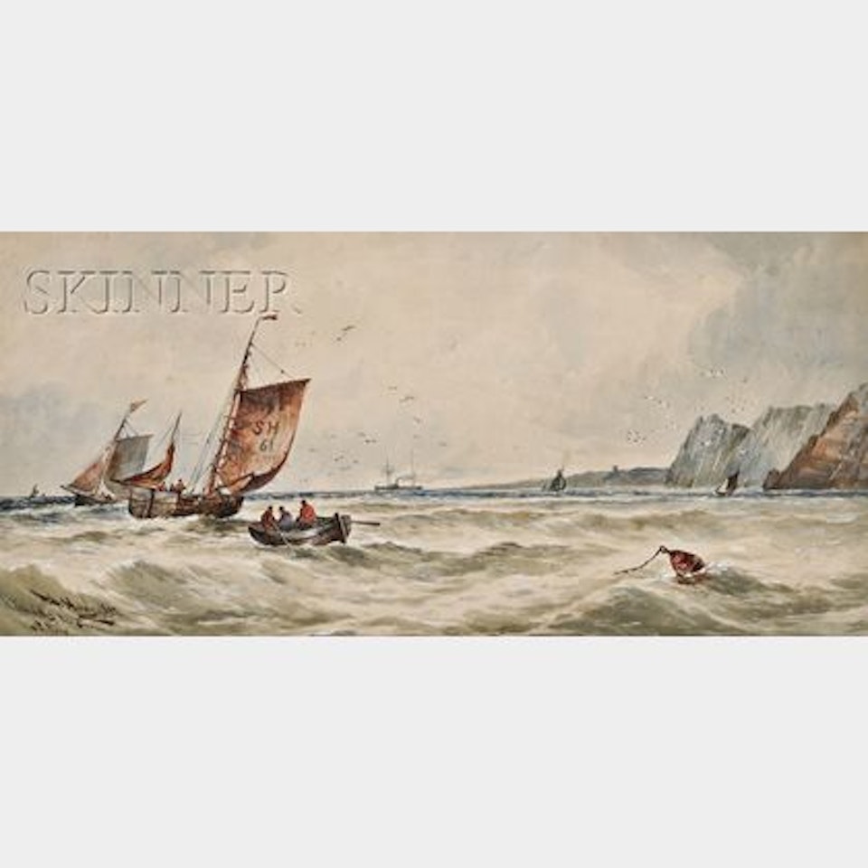 Oxwich Bay. Near Swansea. S. Wales by Thomas Bush Hardy