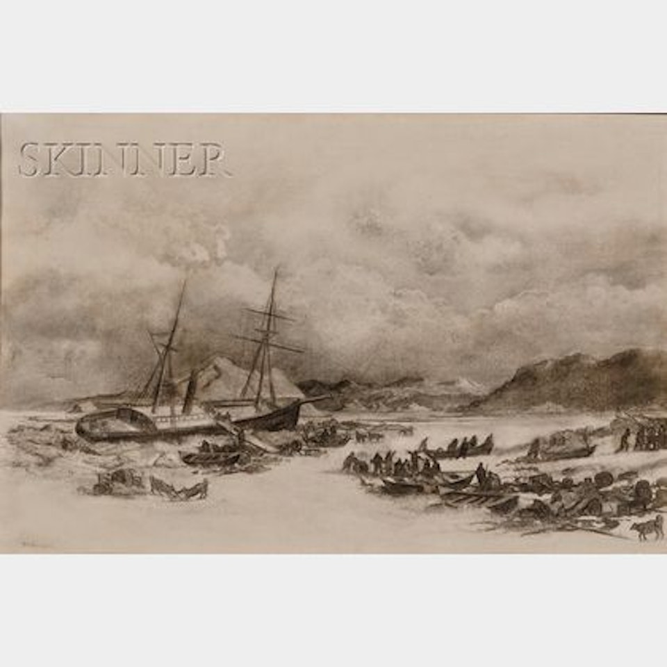 Arctic View , The Polaris in Winter Quarters at Thank God Harbor by William Bradford