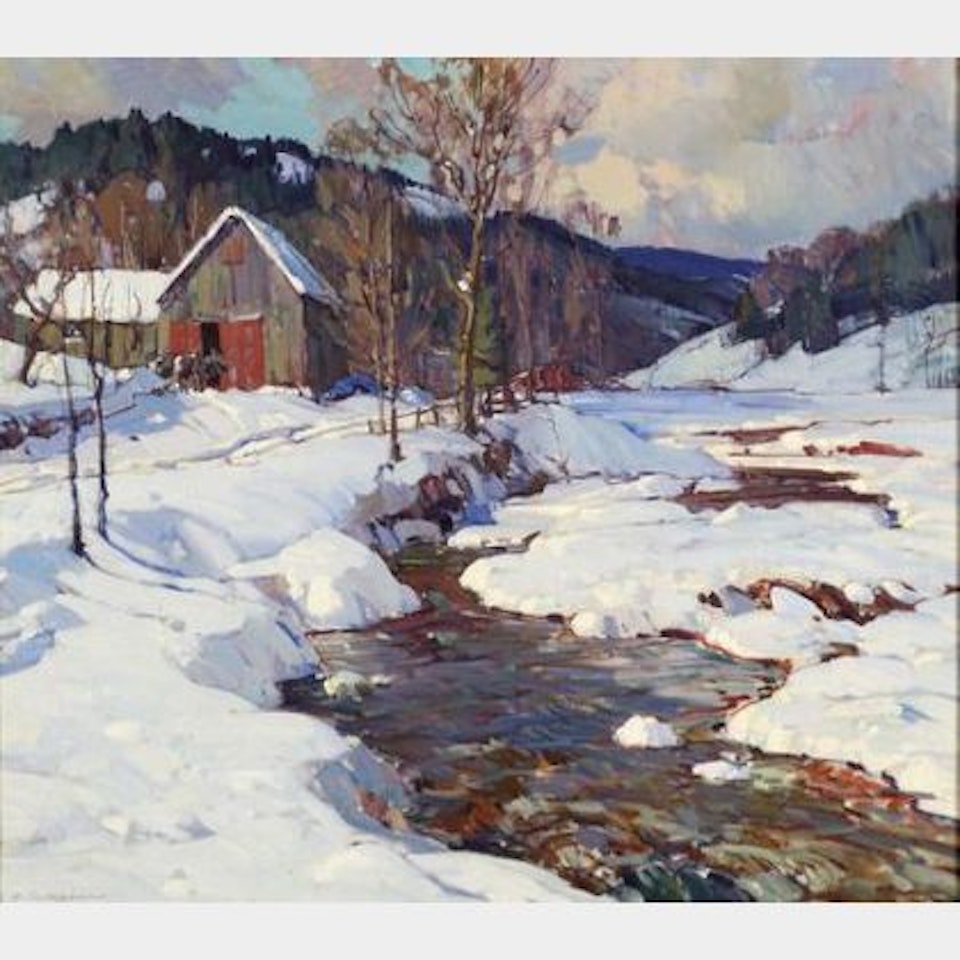 February, Vermont , alternatively titled Winhall River, Rawsonville Vermont by Aldro Thompson Hibbard