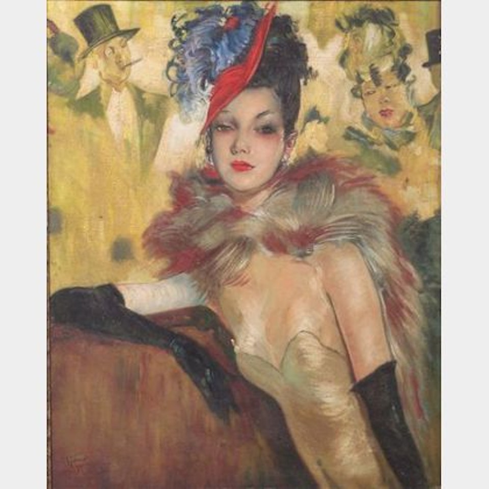 Woman at a Social Gathering by Jean Gabriel Domergue