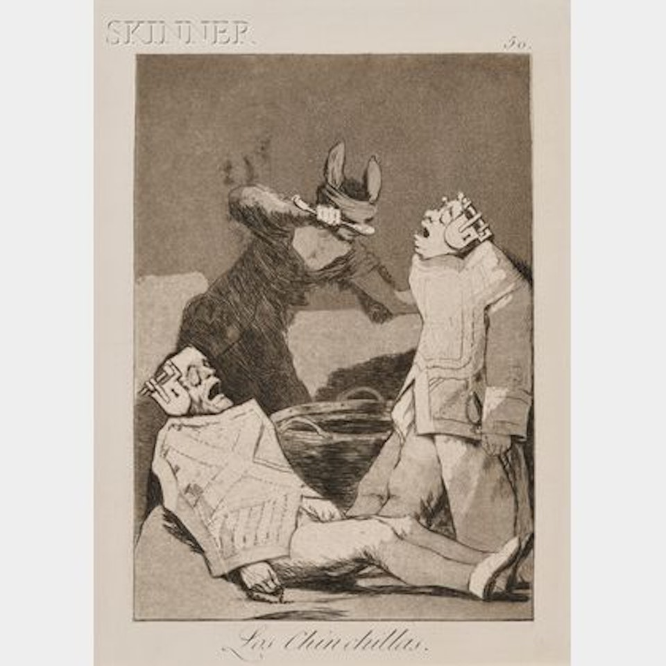 Los Chinchillas , plate 50 from LOS CAPRICHOS by Francisco José de Goya