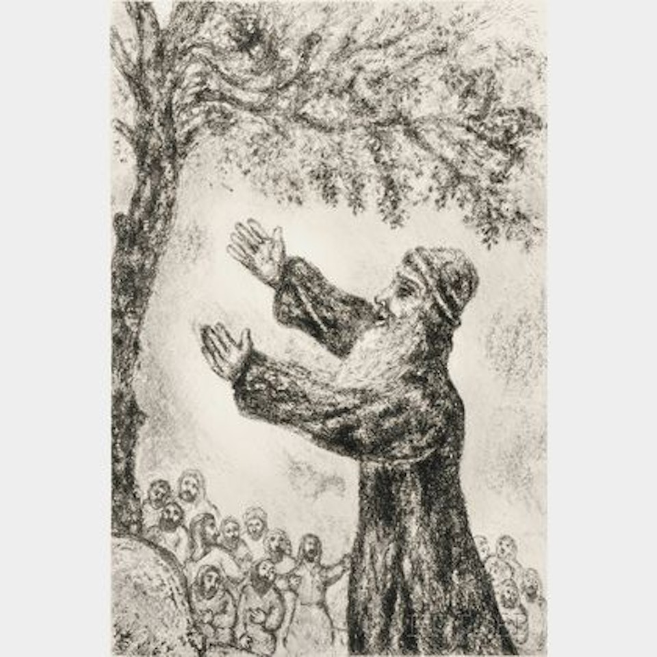 The Exhortation of Joshua , plate 50 from BIBLE by Marc Chagall