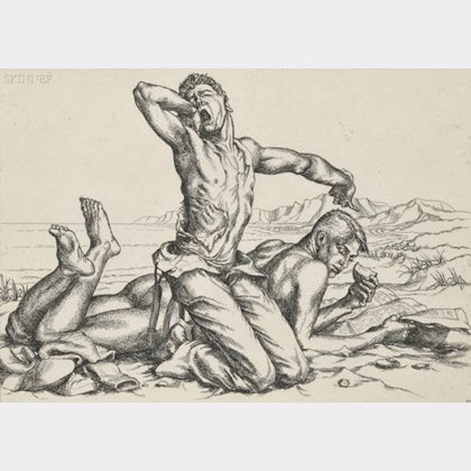 Two Boys on a Beach, No. 1 by Paul Cadmus