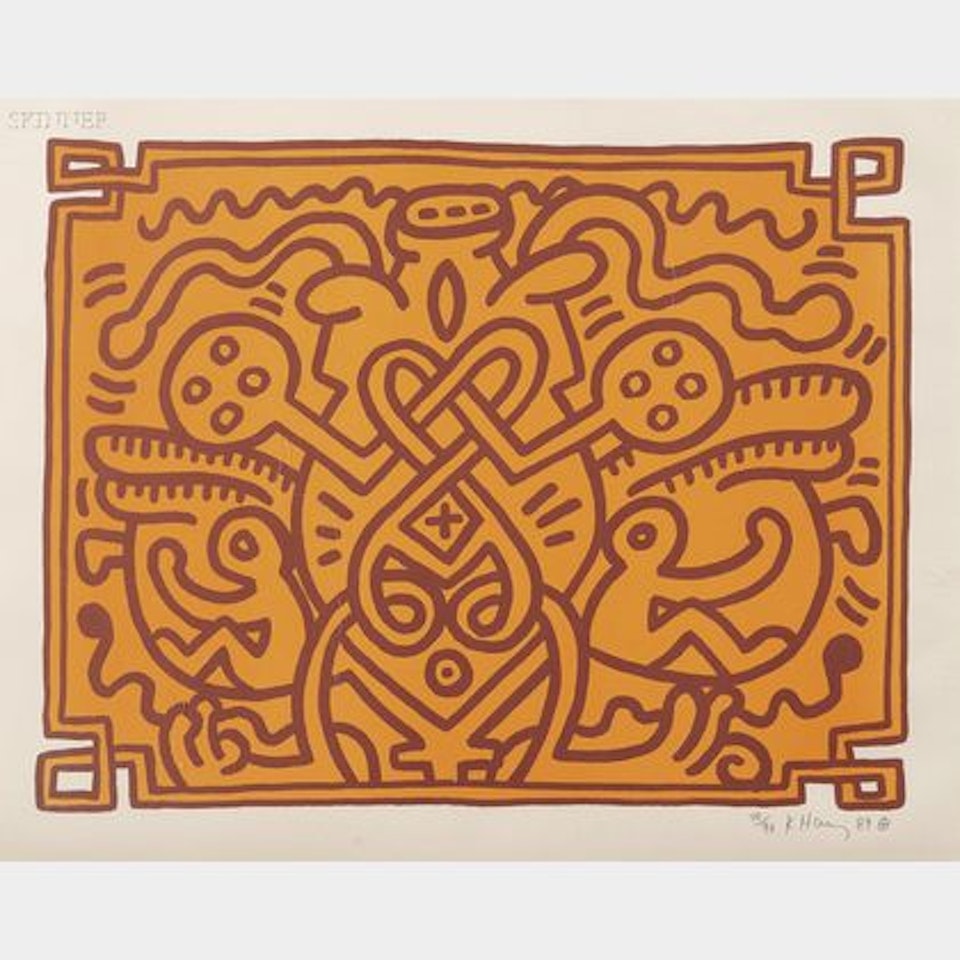 Chocolate Buddha 4 by Keith Haring