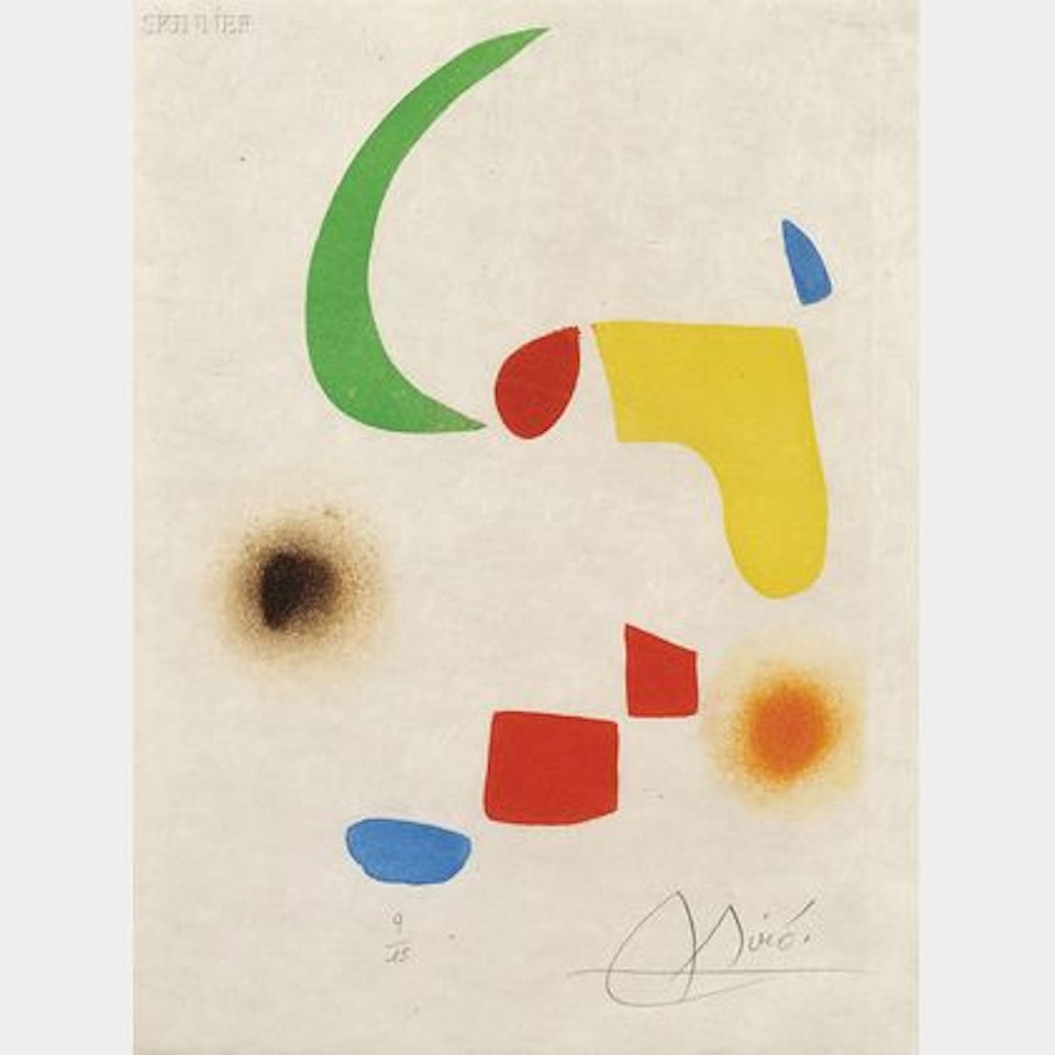 Plate from LE VENT PARMI LES ROSEAUX by Joan Miró