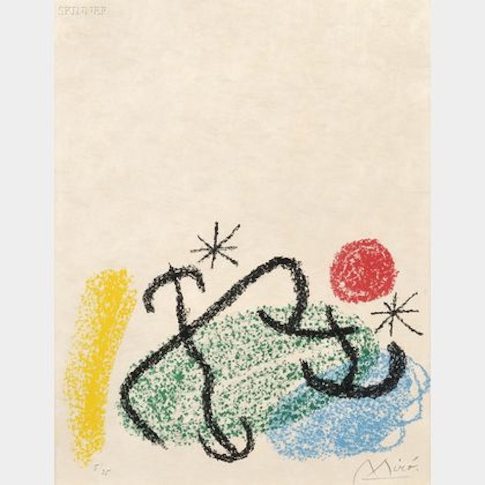Plate from BOUQUET DE RÊVES POUR NEILA by Joan Miró