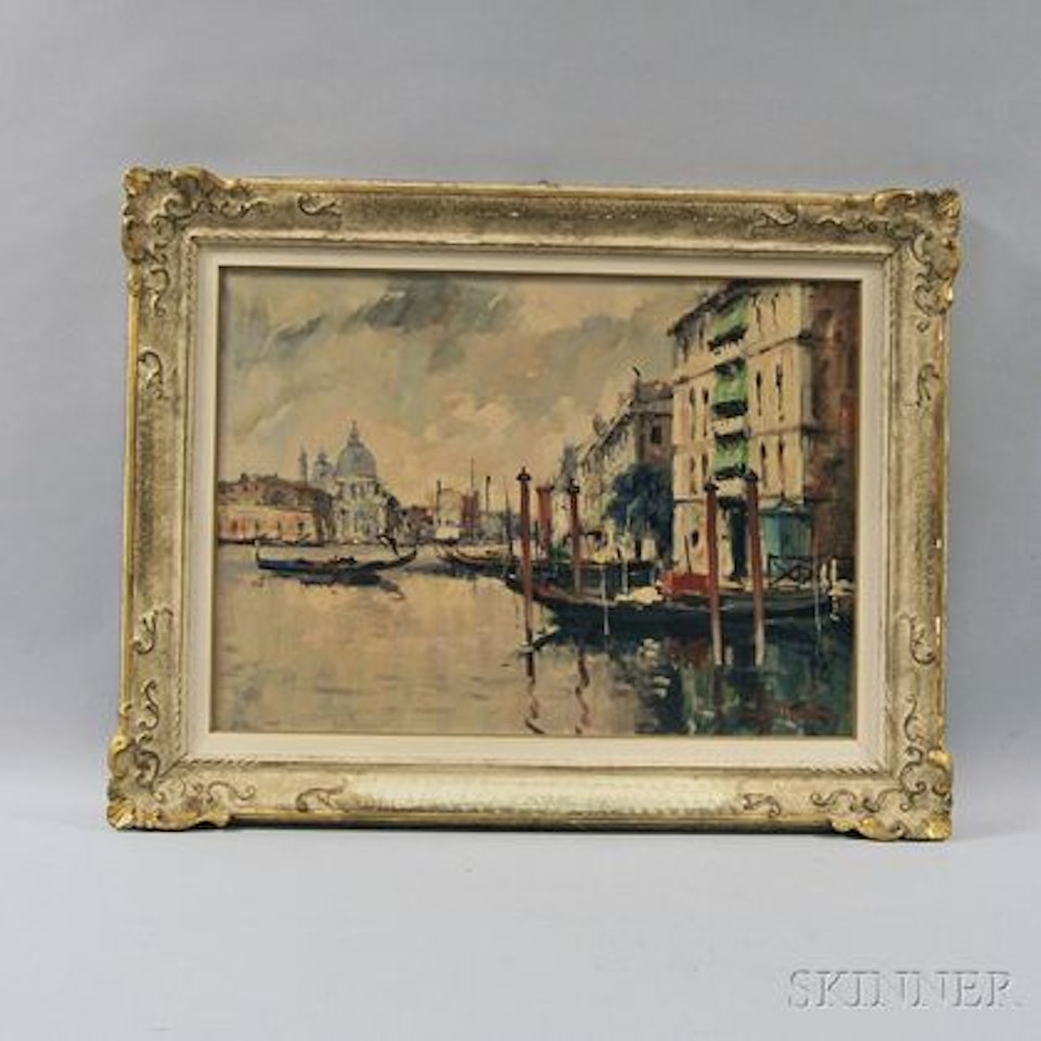 Two Views of Venice by Italian School